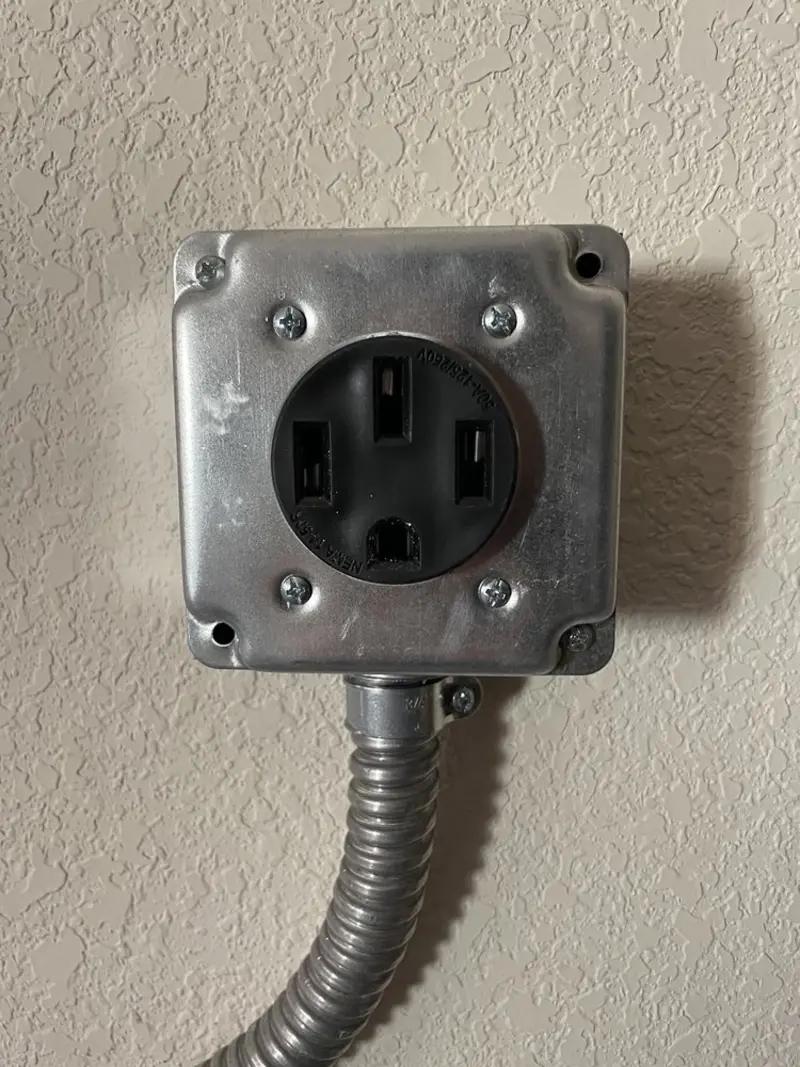 NEMA 14-50 outlet installed for Smart Home Electrical in Olga